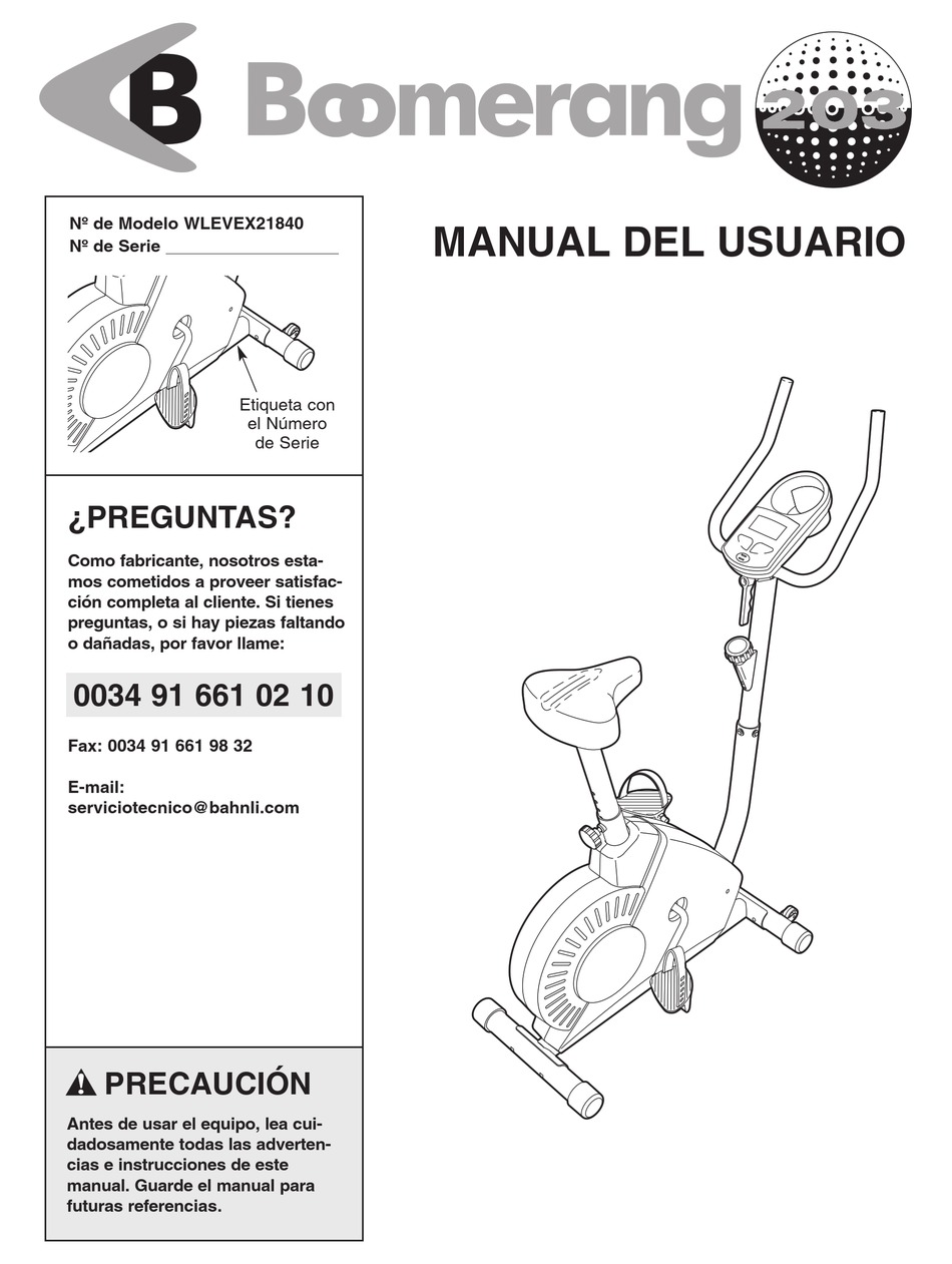 Bicicleta discount estatica boomerang