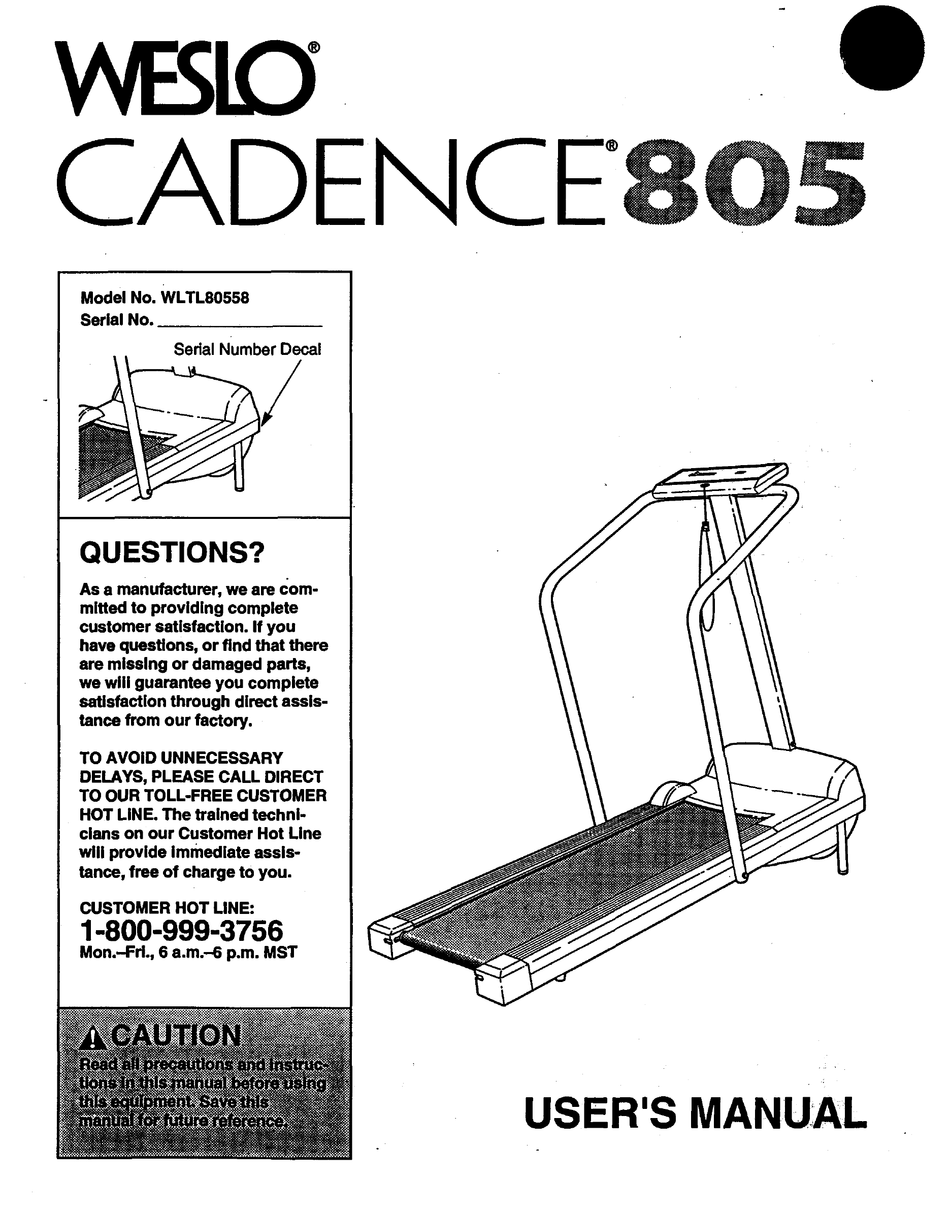 Weslo cadence 805 new arrivals