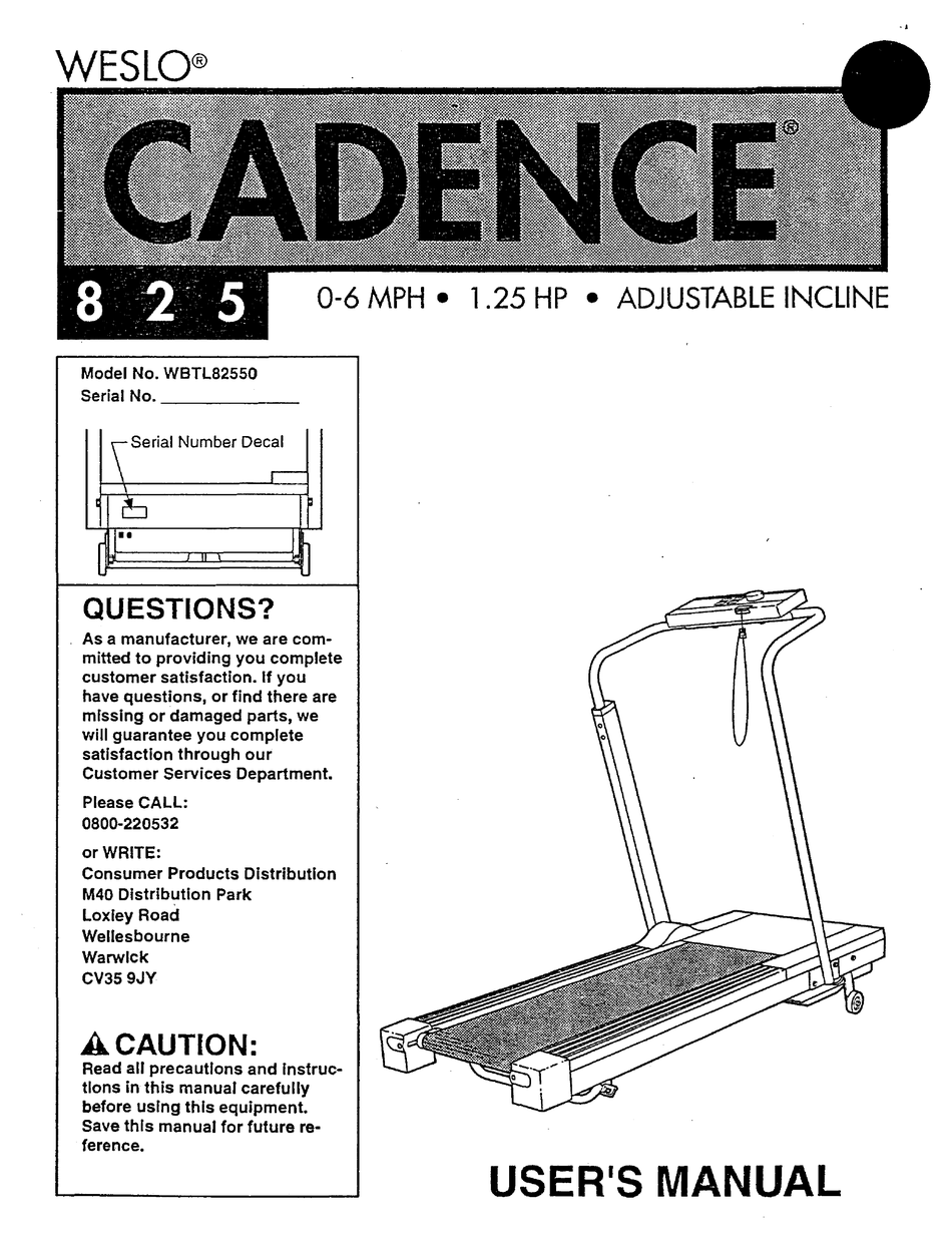 Cadence 825 outlet treadmill