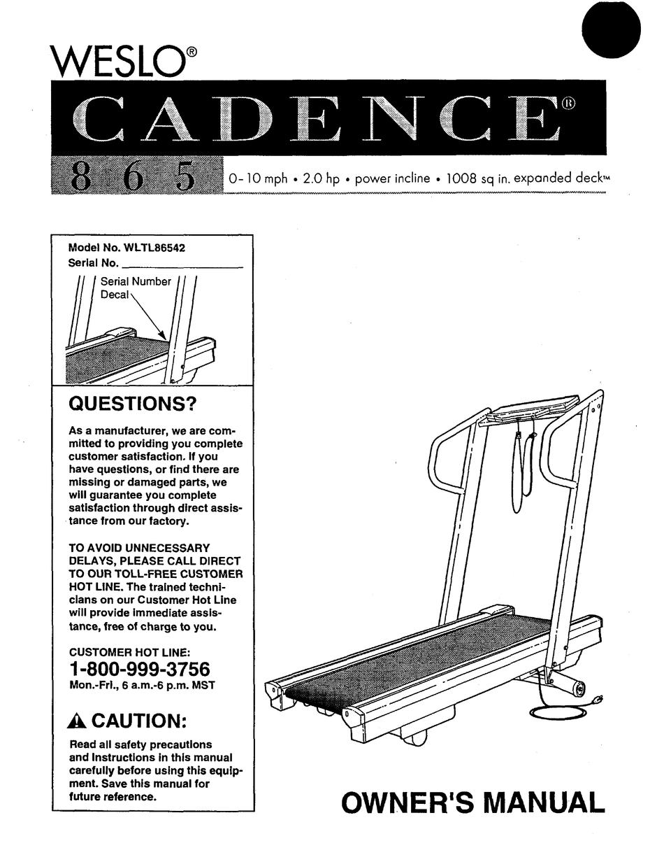 Weslo cadence online 815