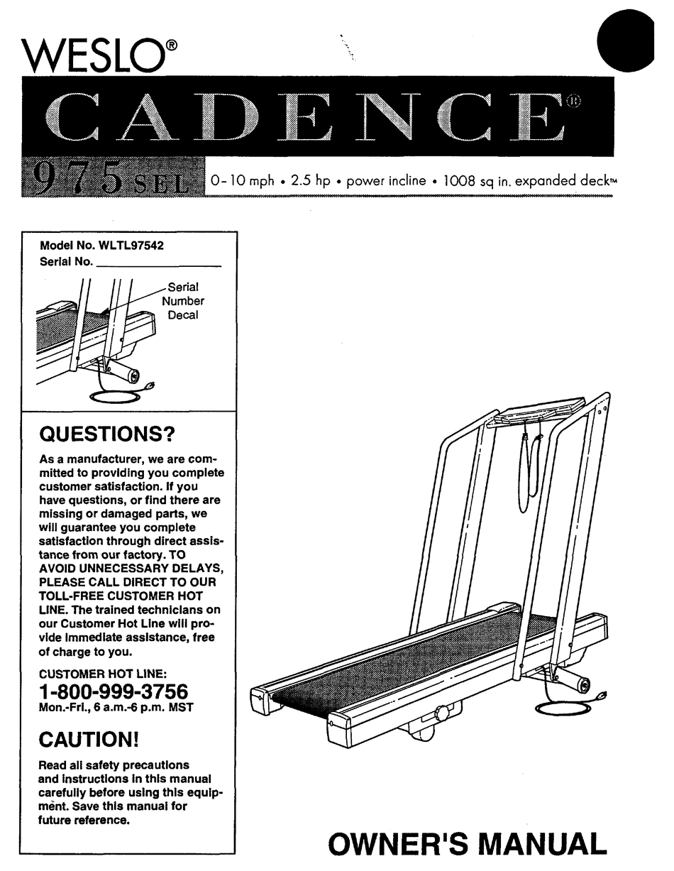 Weslo discount cadence 940