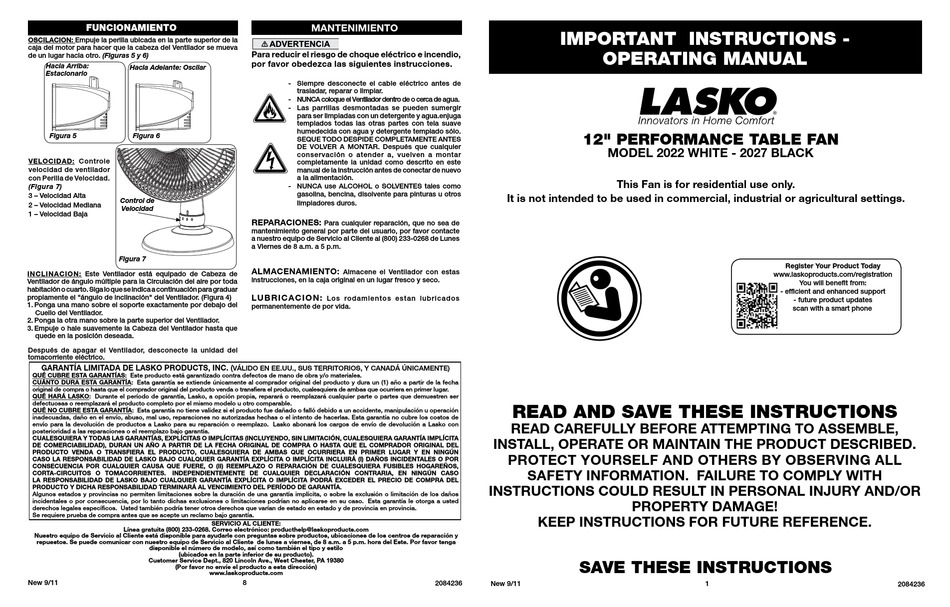 LASKO 2022 USER MANUAL Pdf Download ManualsLib