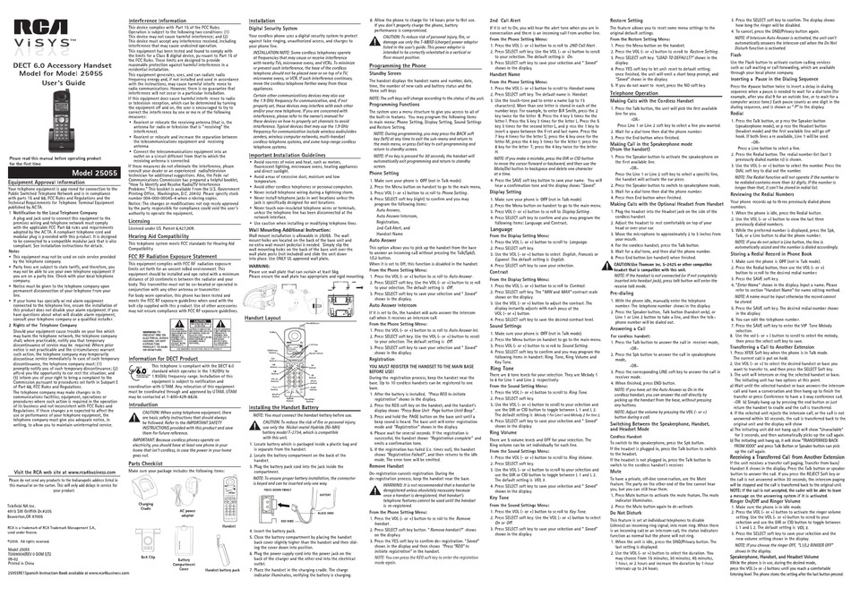 RCA 25055 USER MANUAL Pdf Download | ManualsLib