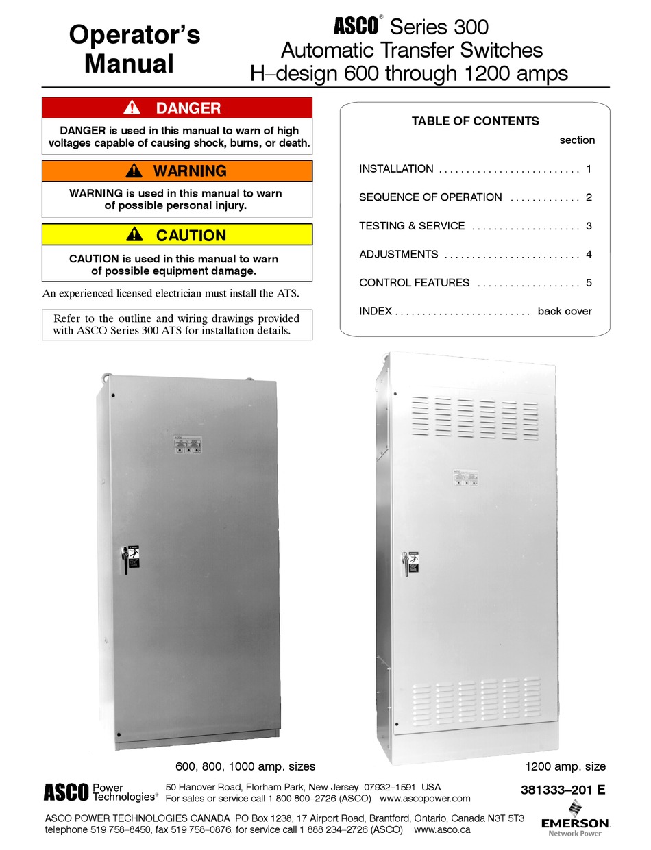 EMERSON SERIES 300 OPERATOR'S MANUAL Pdf Download | ManualsLib