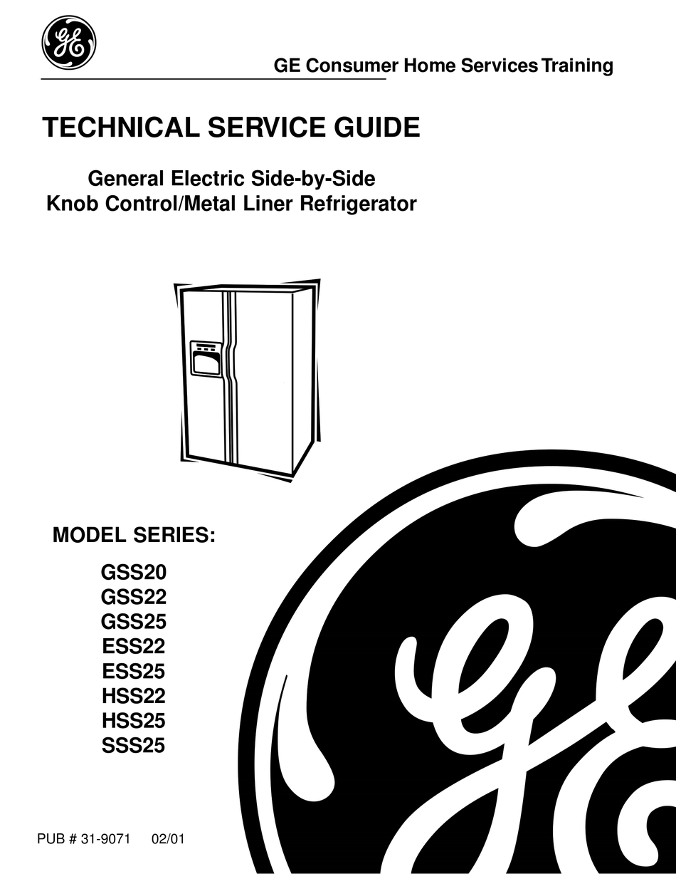 Ge Gss20 Series Technical Service Manual Pdf Download Manualslib