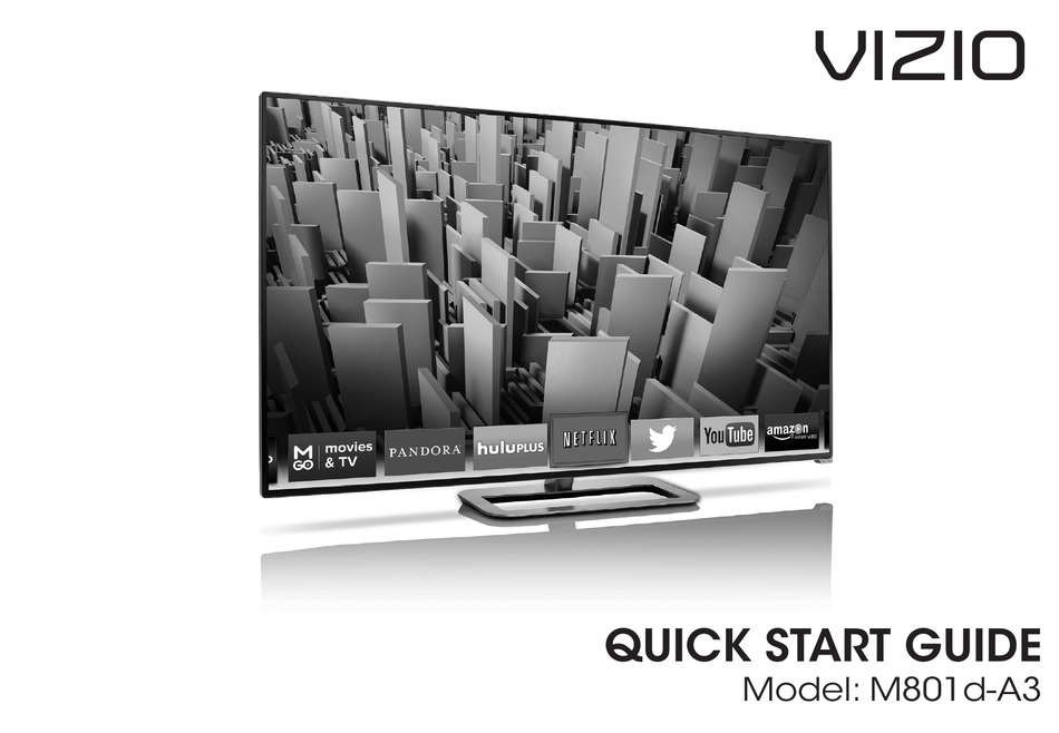 VIZIO M801DA3 QUICK START MANUAL Pdf Download ManualsLib