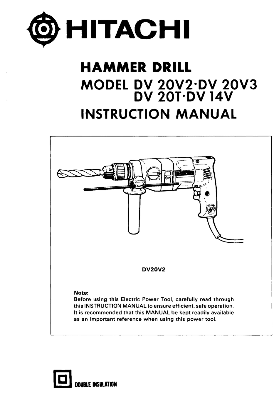 Image of Hitachi DV 20V2 drill