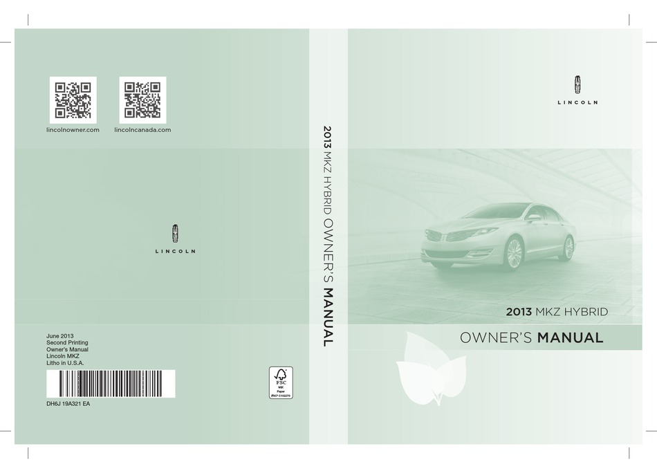 LINCOLN MKZ HYBRID OWNER'S MANUAL Pdf Download | ManualsLib