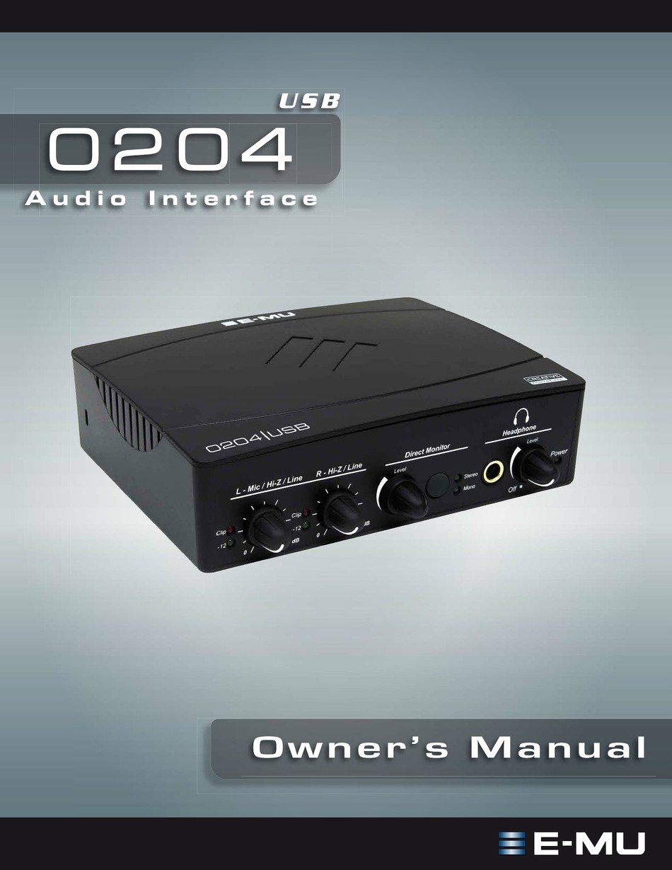 EMU 204 OWNER'S MANUAL Pdf Download ManualsLib