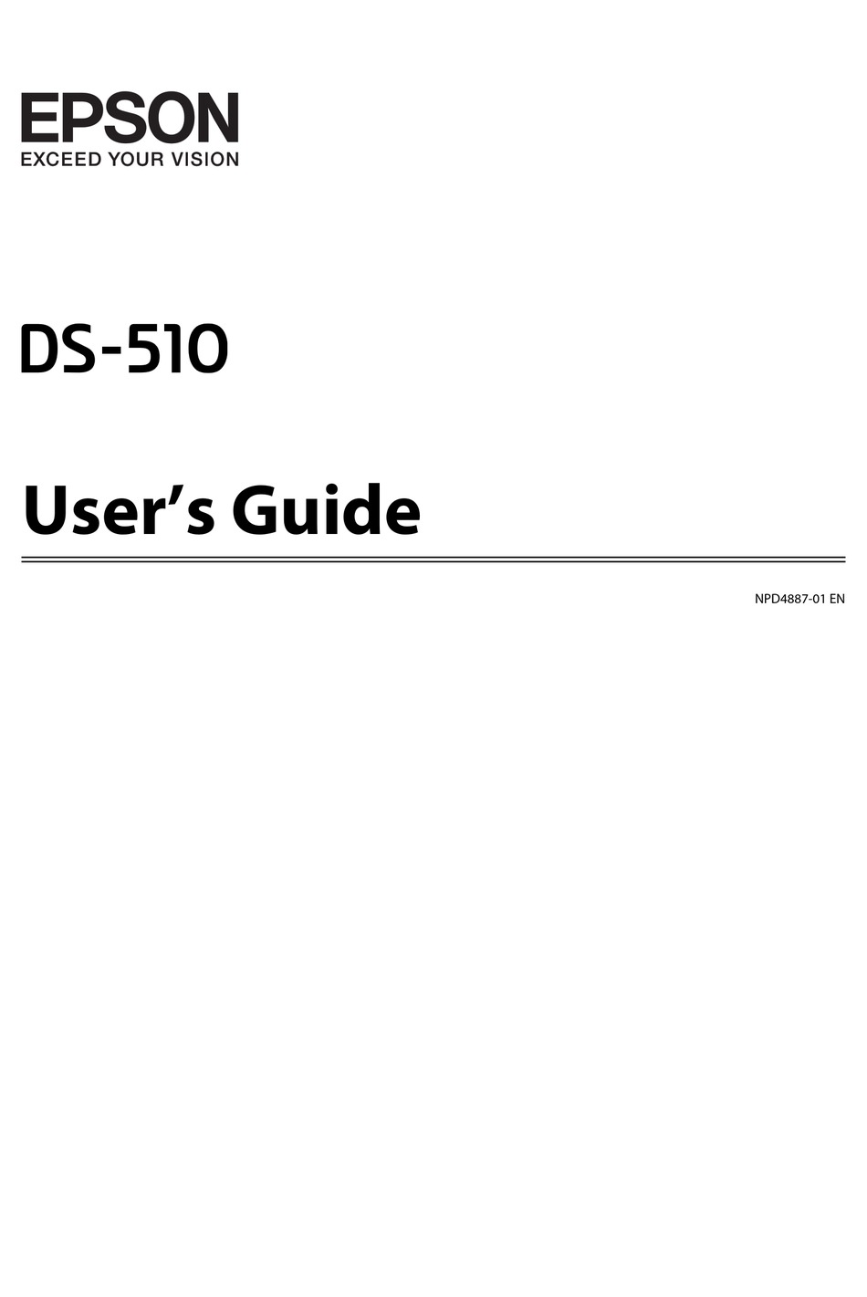 EPSON DS510 USER MANUAL Pdf Download ManualsLib