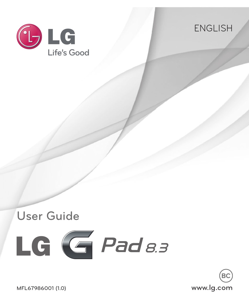 Lg G Pad 8 3 User Manual Pdf Download Manualslib
