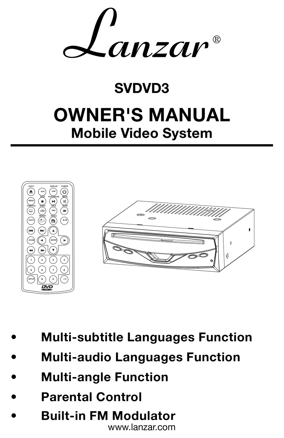 LANZAR SVDVD3 OWNER'S MANUAL Pdf Download | ManualsLib