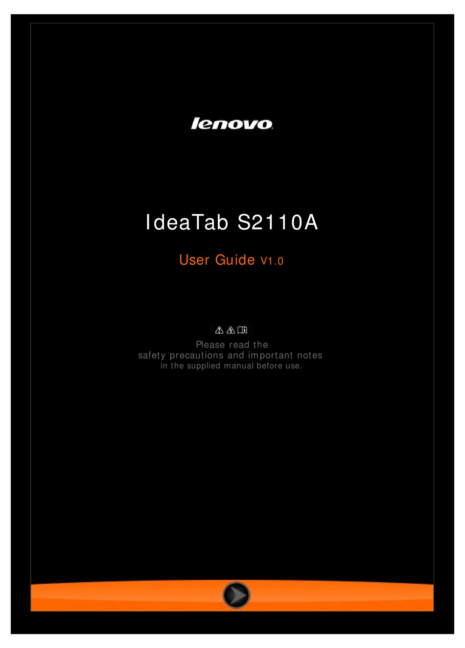 LENOVO IDEATAB S2110A USER MANUAL Pdf Download ManualsLib