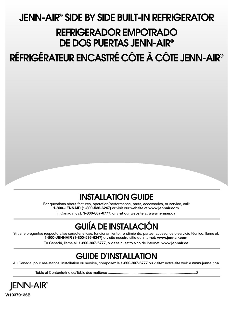 JENNAIR W10379136B INSTALLATION MANUAL Pdf Download ManualsLib
