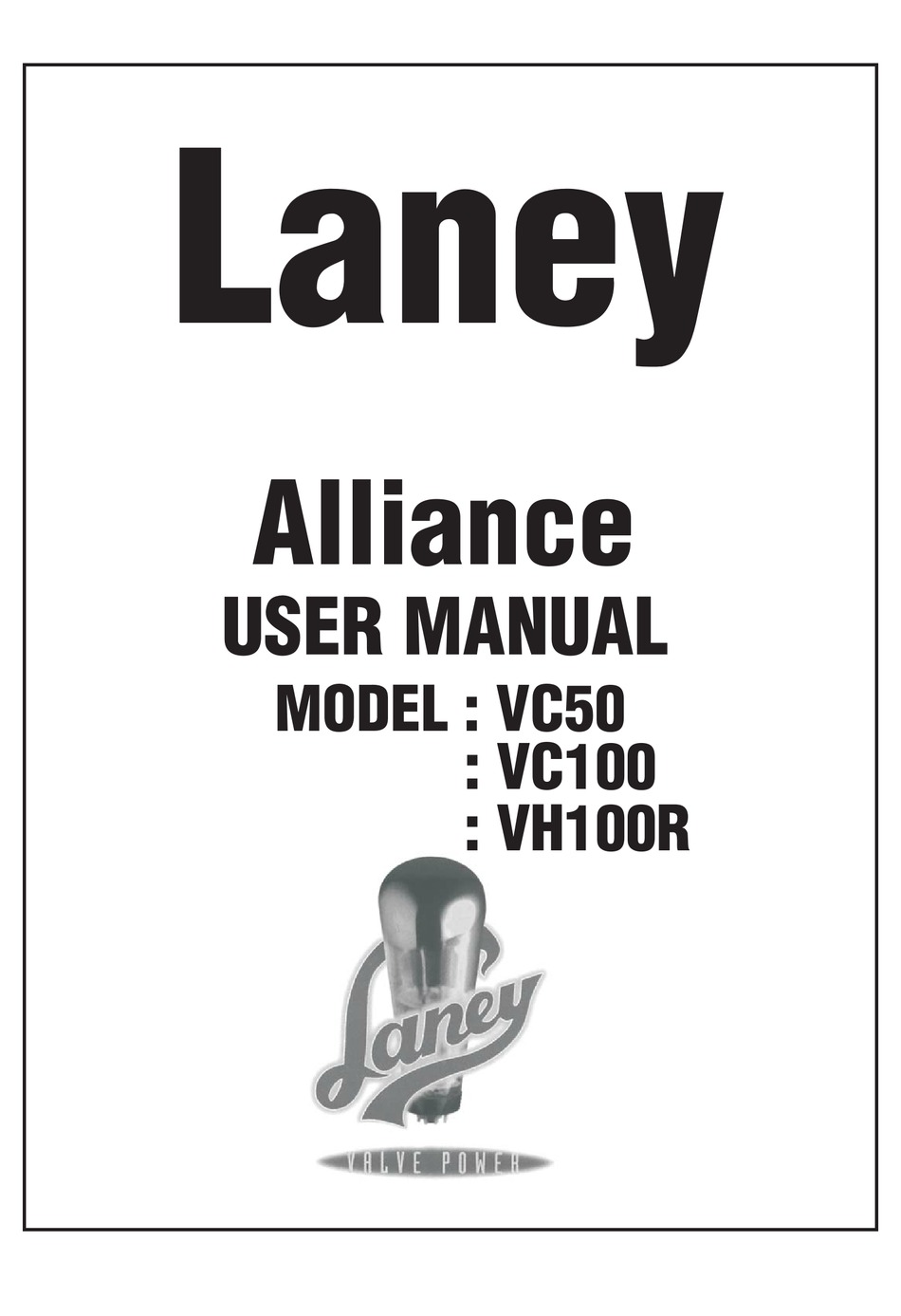 LANEY ALLIANCE VC50 USER MANUAL Pdf Download ManualsLib
