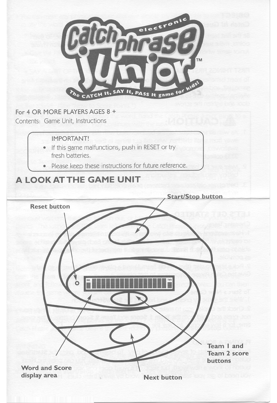 HASBRO CATCH PHRASE JUNIOR INSTRUCTIONS Pdf Download | ManualsLib