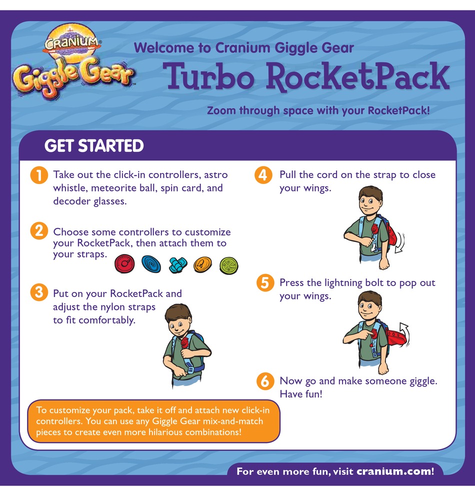 CRANIUM TURBO ROCKET PACK INSTRUCTIONS Pdf Download ManualsLib
