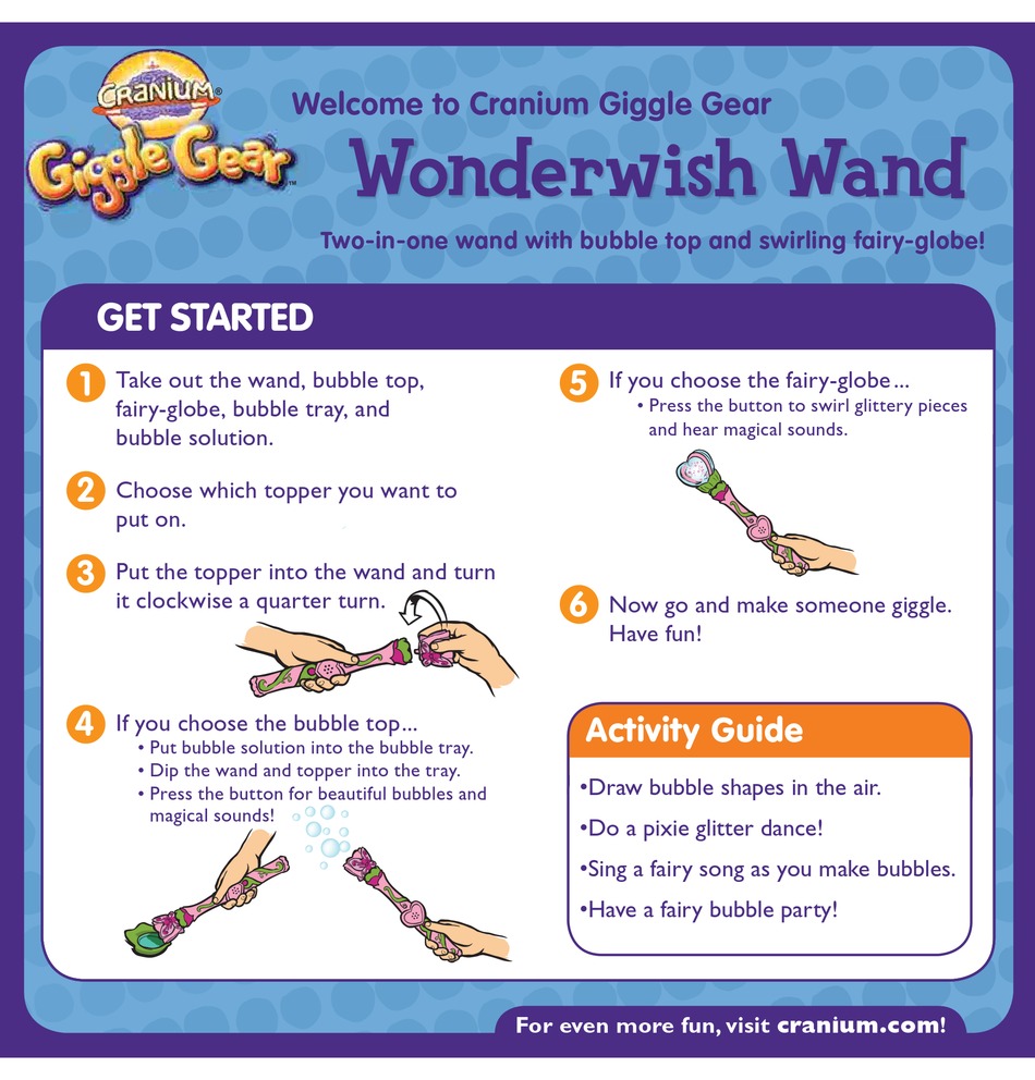 CRANIUM WONDERWISH WAND INSTRUCTIONS Pdf Download ManualsLib
