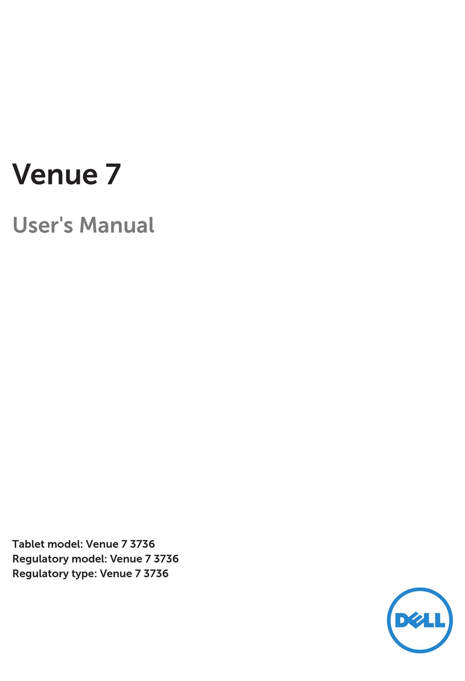 Dell Venue 7 3736 China Only User Manual Pdf Download Manualslib