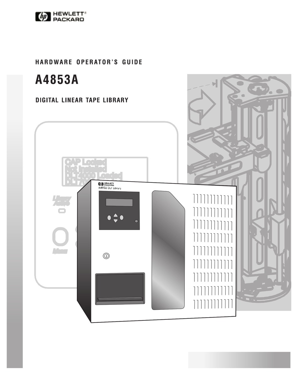 HP SURESTORE TAPE LIBRARY MODEL 3/30 HARDWARE OPERATOR'S MANUAL Pdf