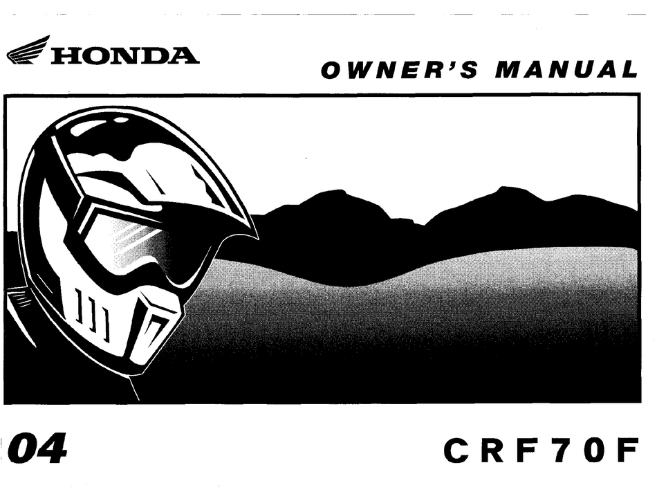 HONDA CRF70F OWNER'S MANUAL Pdf Download ManualsLib