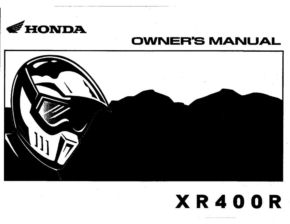 HONDA XR400R OWNER'S MANUAL Pdf Download | ManualsLib