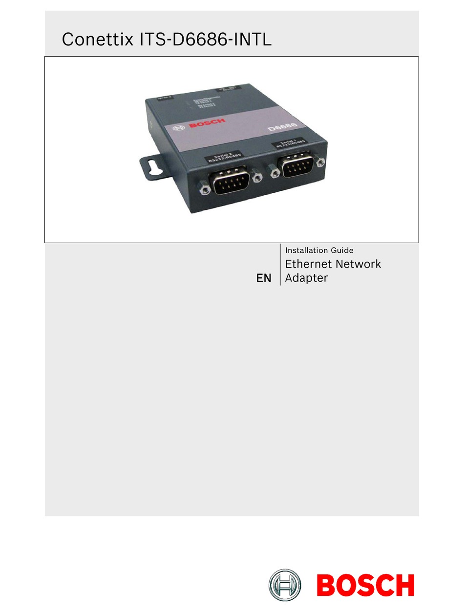 BOSCH CONETTIX ITS D6686 INTL INSTALLATION MANUAL Pdf Download