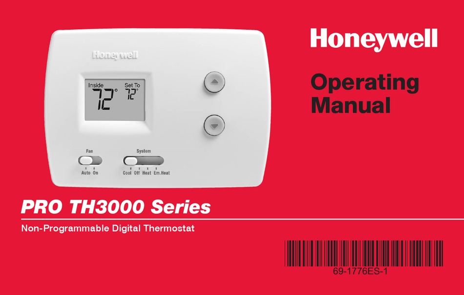 HONEYWELL THERMOSTAT PRO TH3000 SERIES OPERATING MANUAL Pdf Download