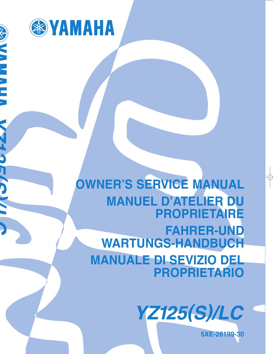 YAMAHA YZ125(S)/LC OWNER'S SERVICE MANUAL Pdf Download | ManualsLib