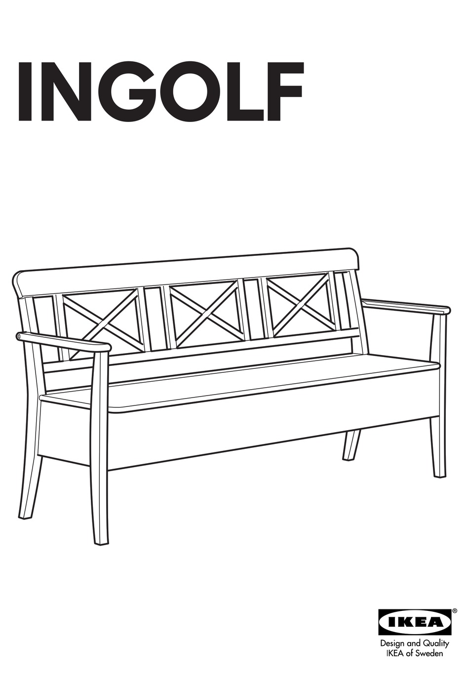 ikea ingolf bench storage seat