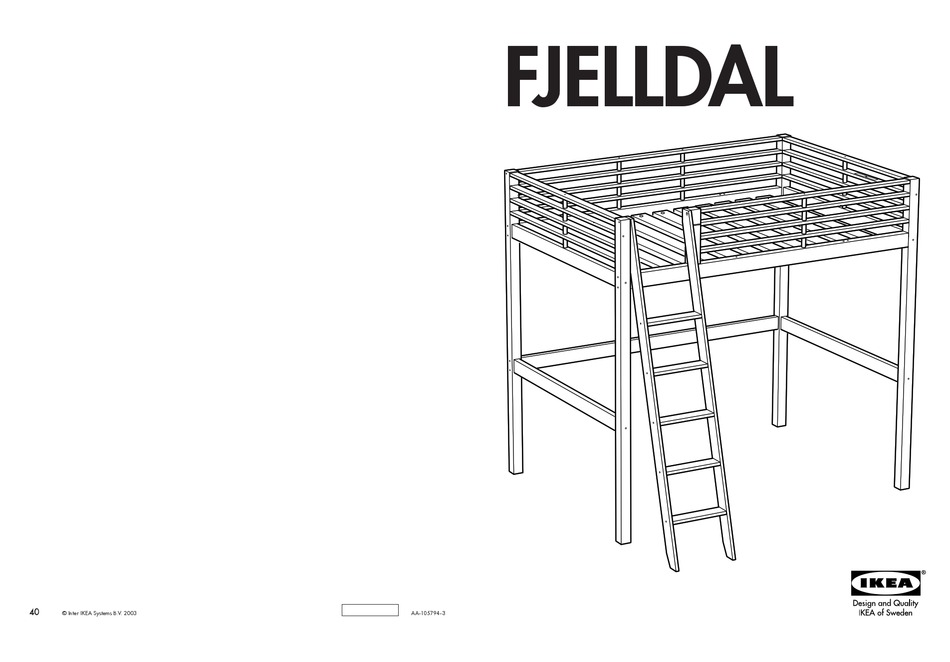 Ikea Fjelldal Full Loft Bed Instructions Manual Pdf Download Manualslib