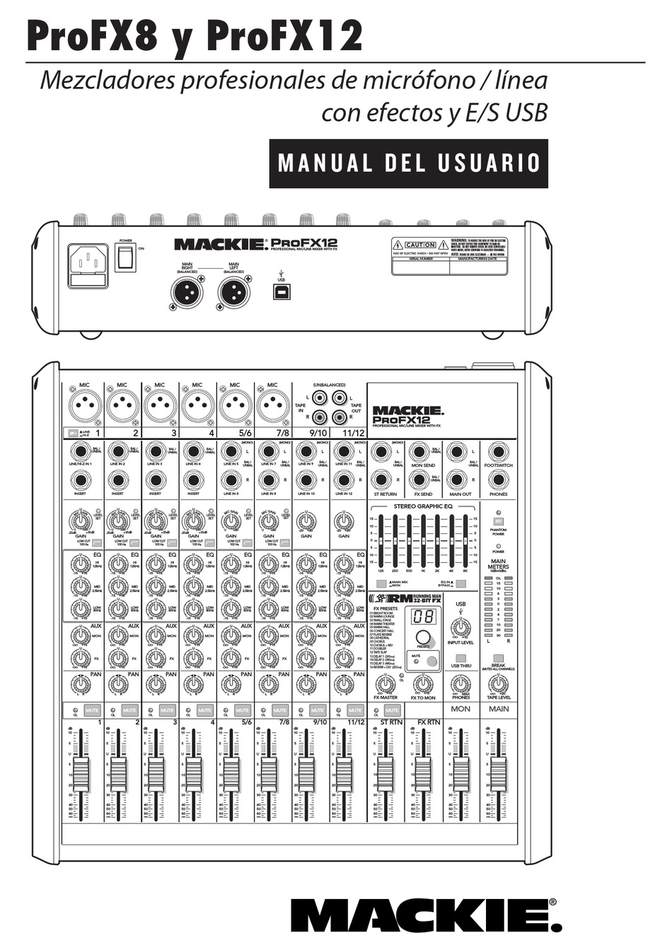 MACKIE PROFX8 MANUAL DEL USUARIO Pdf Download | ManualsLib