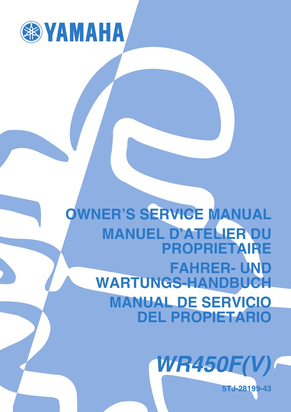Yamaha Wr450f V Owner S Service Manual Pdf Download Manualslib