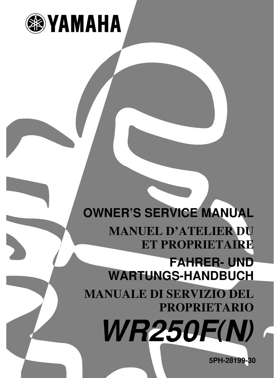 OEM 05 Yamaha WR250FT WR 250 FT Owners Service Manual