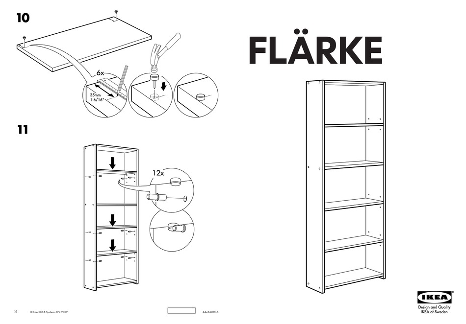 Ikea FlÄrke Bookcase 23x67, Old Billy Bookcase Instructions Pdf