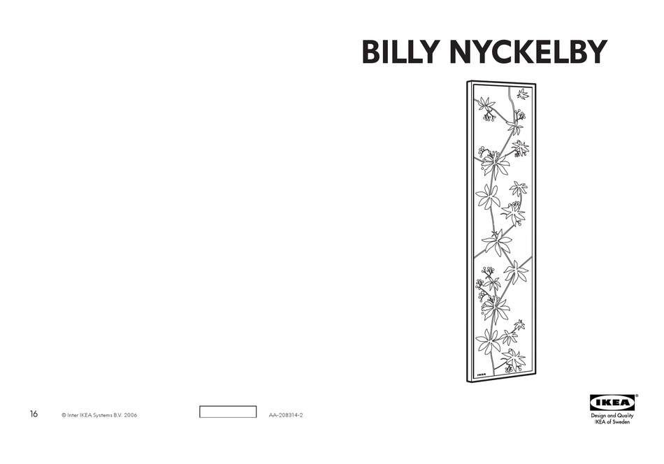 Ikea Billy Nyckelby Glass Door16x76, Ikea Billy Bookcase Assembly Manual Pdf