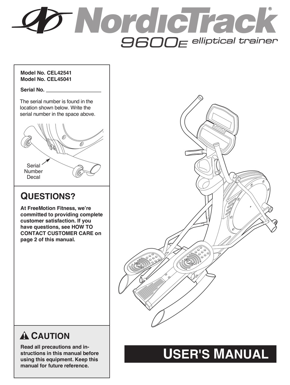 Cx 938 elliptical manual hot sale