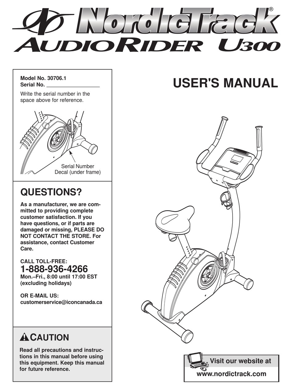 Nordictrack audiorider r400 discount troubleshooting