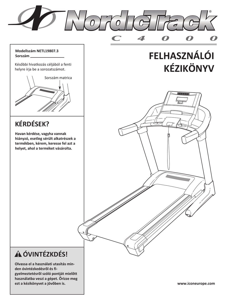 Nordictrack best sale c2000 manual