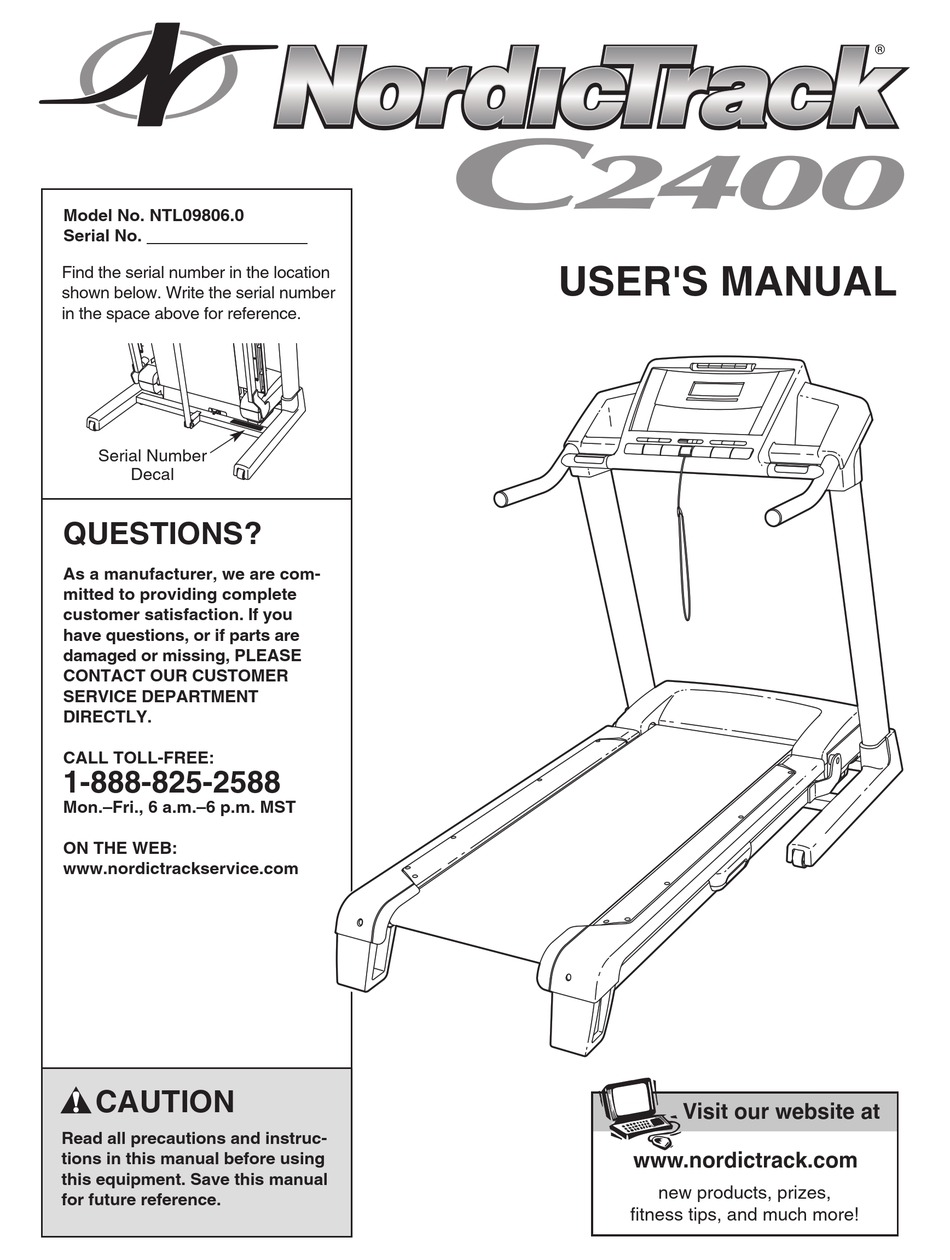 nordictrack c2400 treadmill
