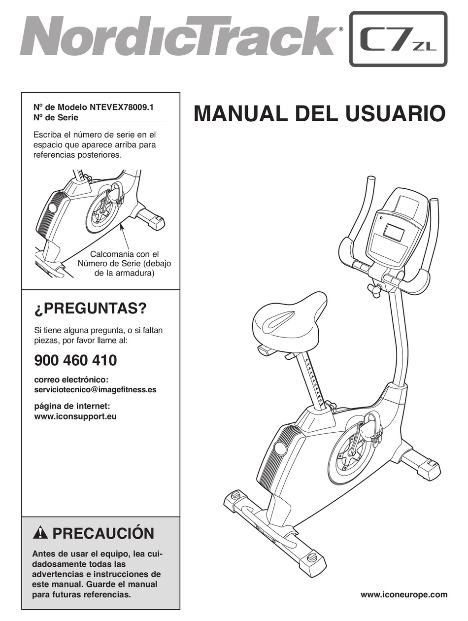 Nordictrack c7 best sale 5 manual