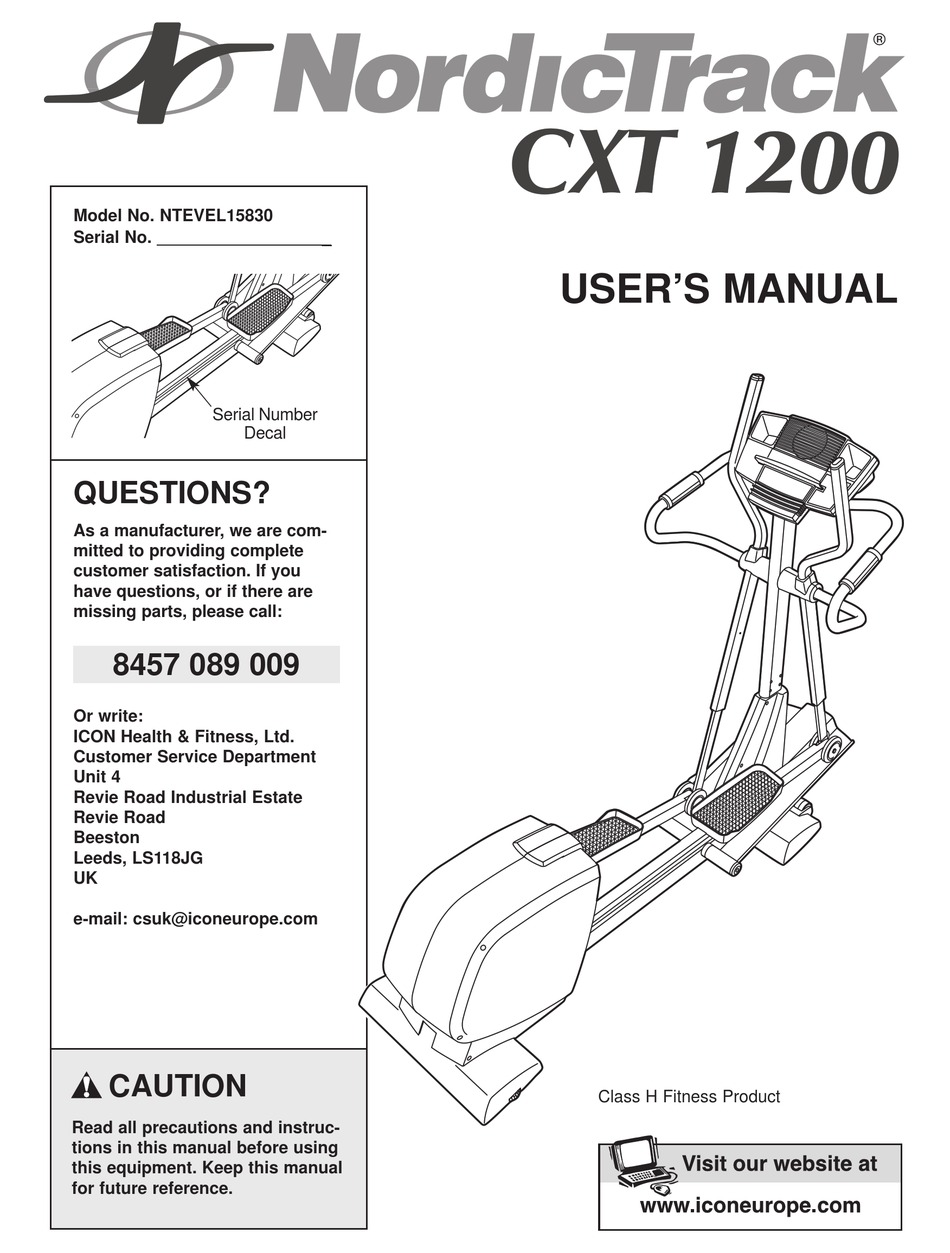 Nordictrack discount cxt 1400