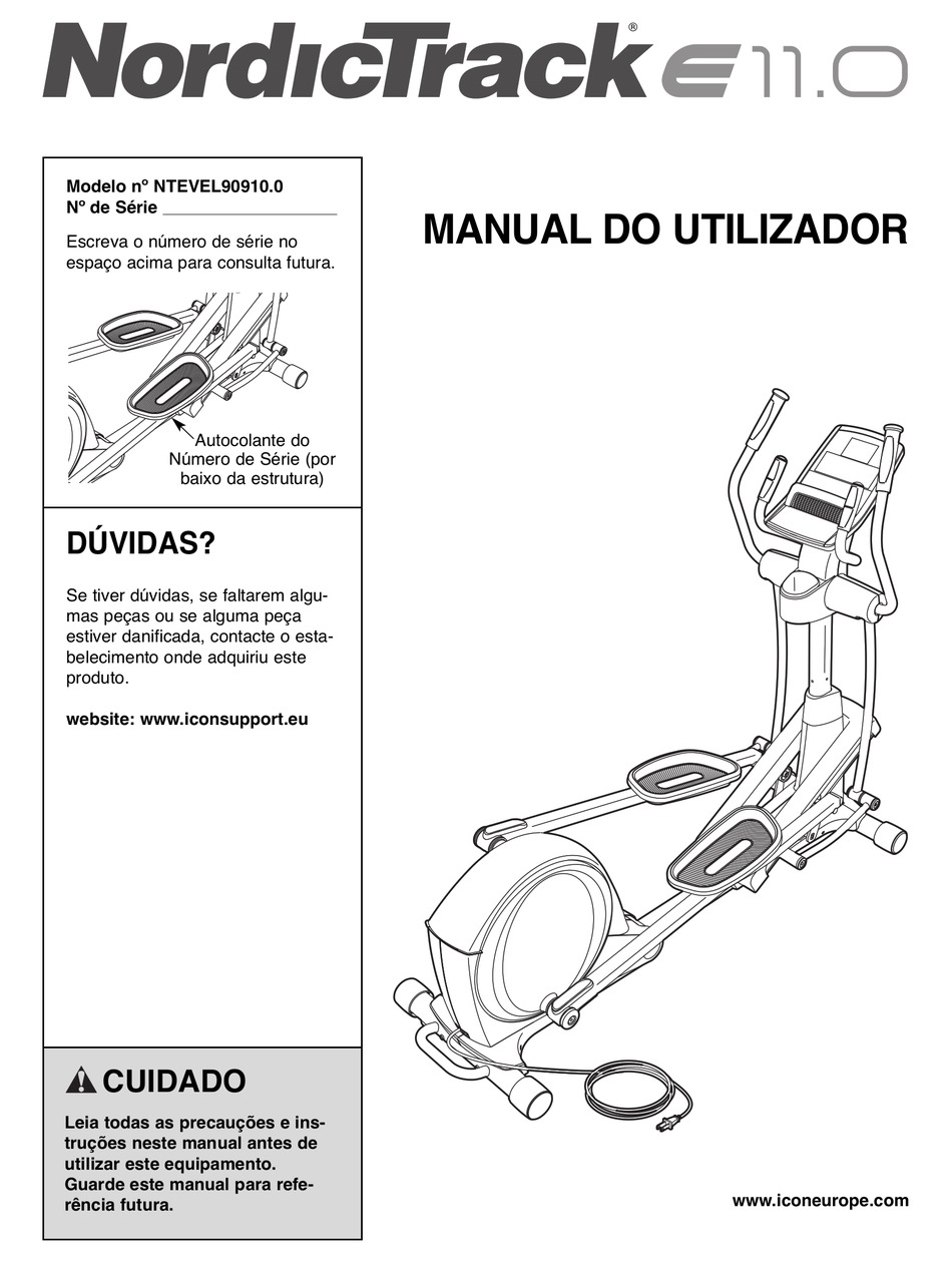 NORDICTRACK E11.0 ELLIPTICAL MANUAL DO UTILIZADOR Pdf Download ManualsLib