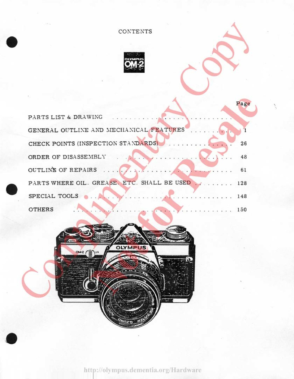 OLYMPUS OM-2 REPAIR MANUAL Pdf Download | ManualsLib