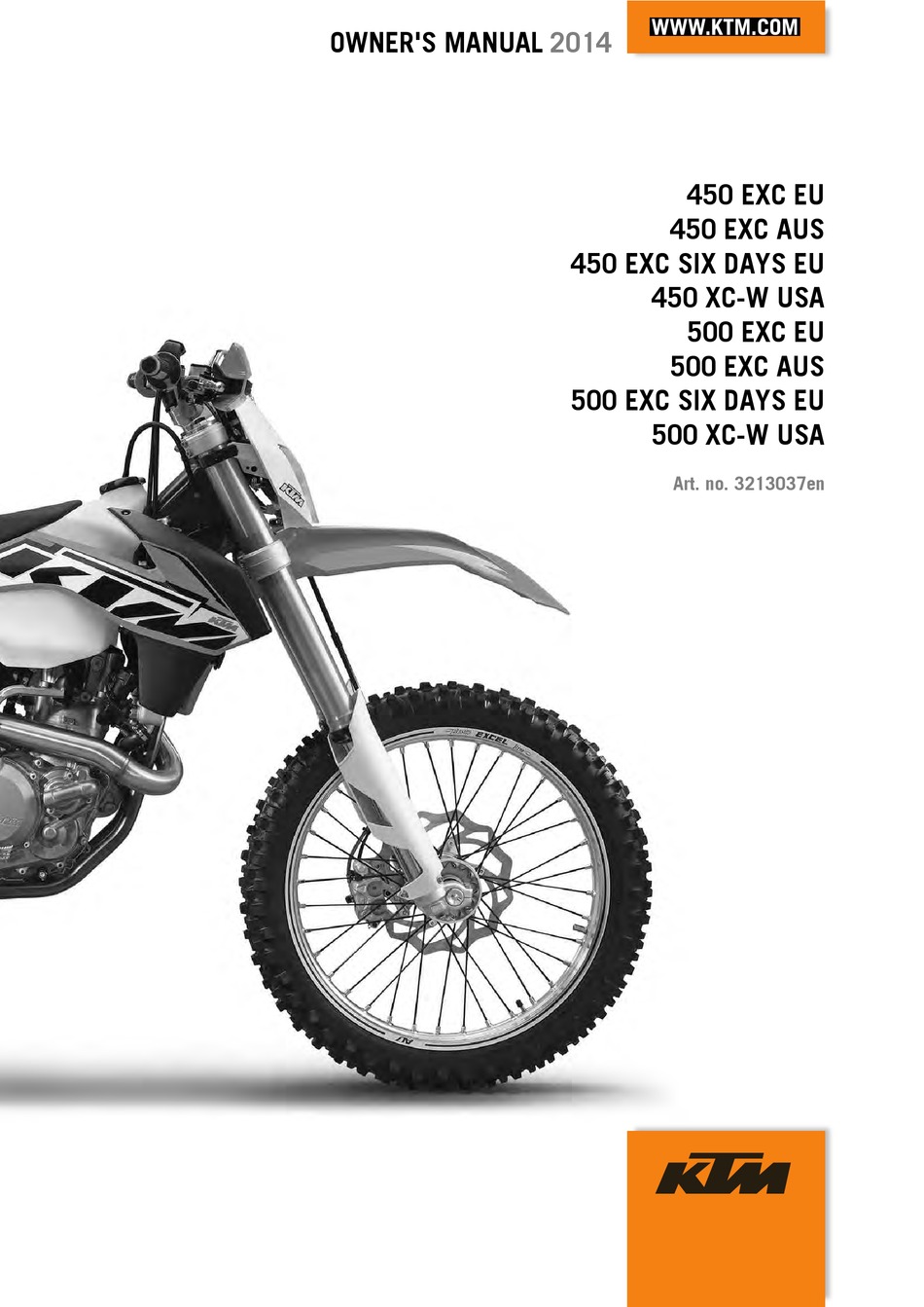 KTM 450 EXC EU OWNER'S MANUAL Pdf Download ManualsLib