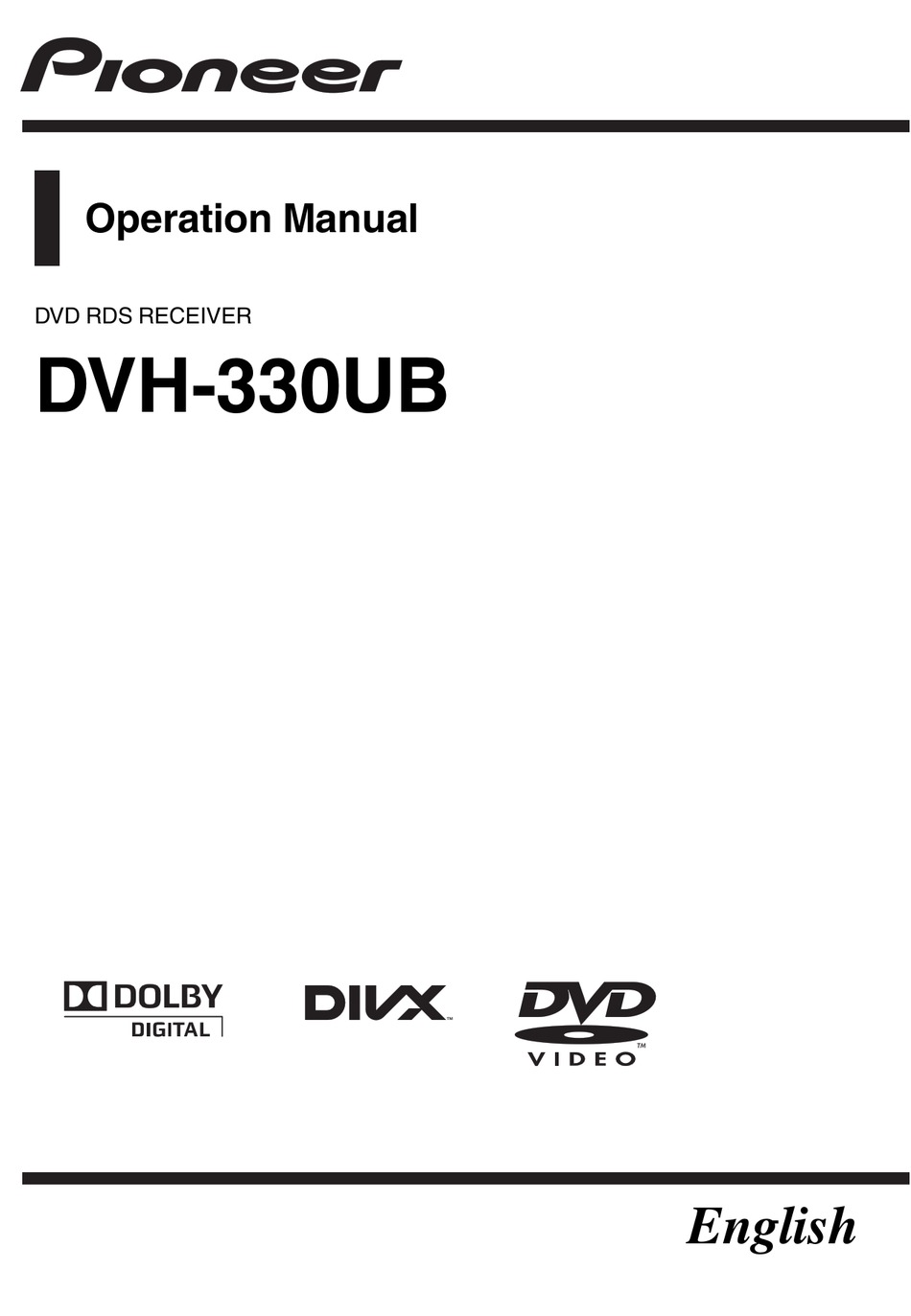 PIONEER DVH-330UB OPERATION MANUAL Pdf Download | ManualsLib
