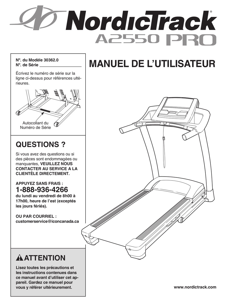 Nordictrack discount treadmill instructions