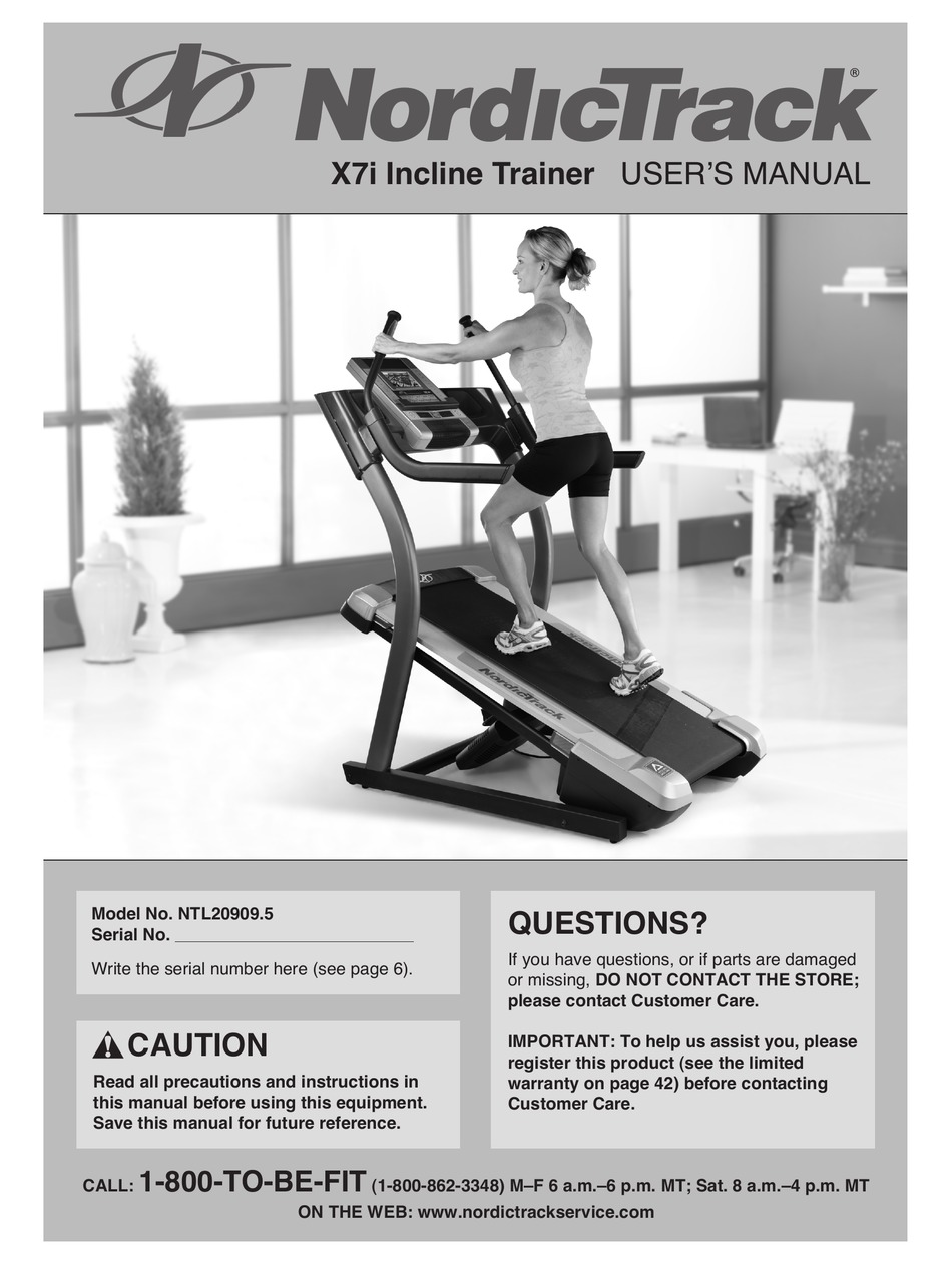 Nordictrack incline trainer x7i