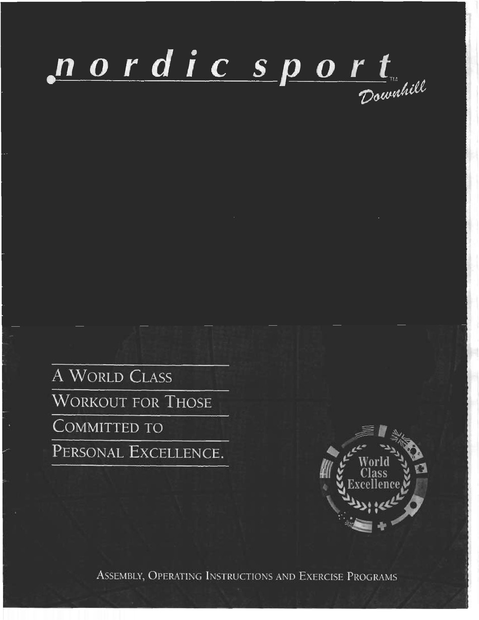 NORDICTRACK NS DOWNHILL 450 MANUAL Pdf Download | ManualsLib