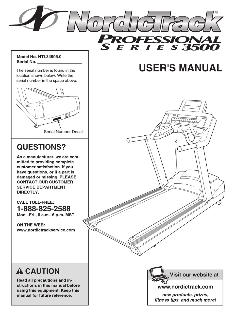 Nordictrack best sale a2155 manual